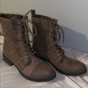 Brown dress/combat boots